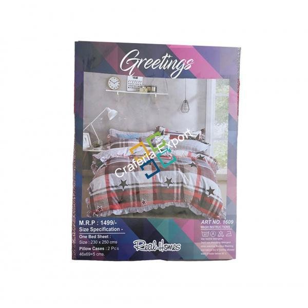 Premium Quality of Double Bedsheet / Bed linen with Two Pillow Covers - Image 2