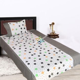 Multicoloured polka dot single bedsheet