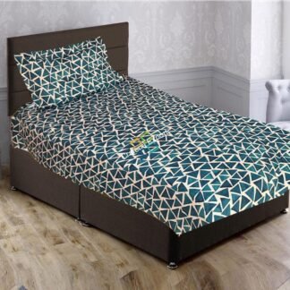 Geometrical printed bedsheet/bedding with one pillow cover