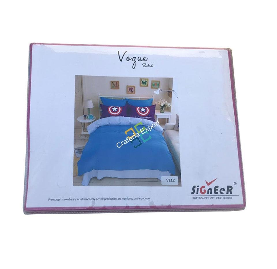 Comfortable Plain Cotton Double Bedsheet with 2 Pillow Covers - Image 2