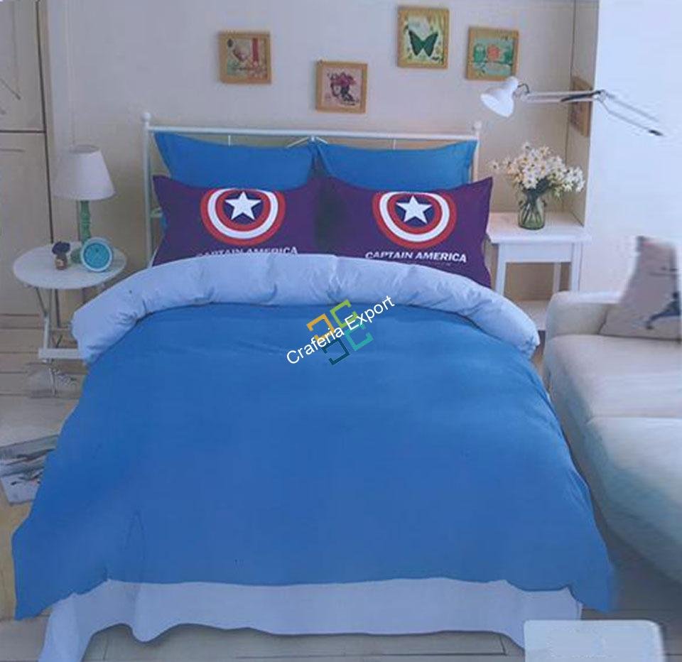 Comfortable Plain Cotton Double Bedsheet with 2 Pillow Covers