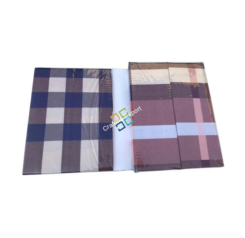 Checkered Printed Double Bedsheet with Two Pillow Cover - Image 3