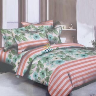 Floral and leaf printed Double Bedsheet
