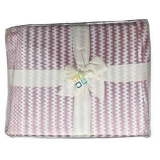 Double Soft fabric Blanket/bedspread zig zag lining design with two pillow cases