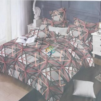 Geometric Pattern Multicoloured  Premium Quality Cotton Bedsheet