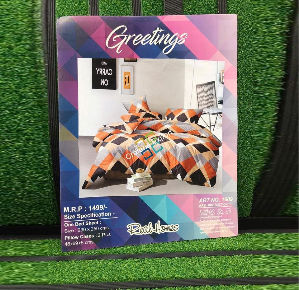 Geometrical printed double bedsheet for home decor/gifts - Image 2