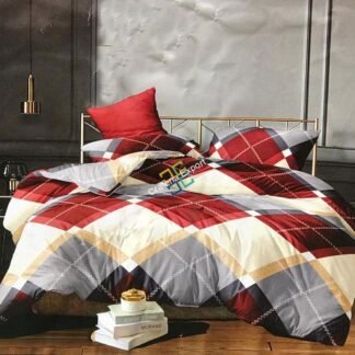 Geometrical printed double bedsheet for home decor