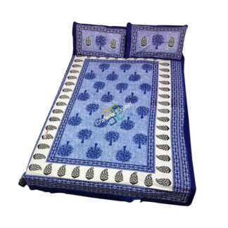 Classic Single Bedsheet with multi Tree printed with Two Pillow Covers