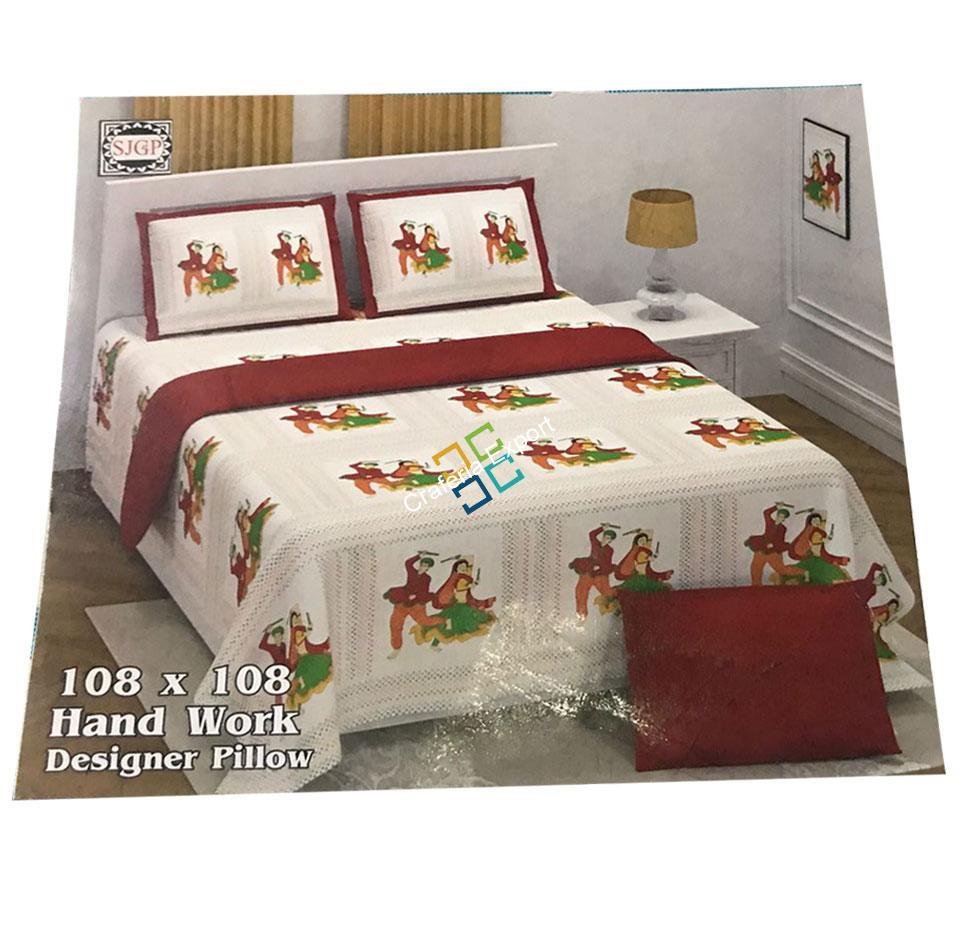 Ethnic Cotton Printed King Size Bedsheet With 2 Pillow Covers For Home Decor - Image 2