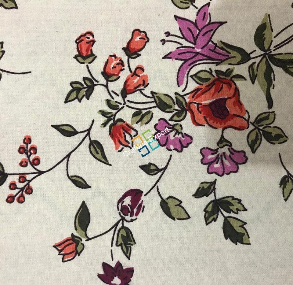 soft and soothing branches of flower with leaves printed Double bedsheets with two pillow covers - Image 2