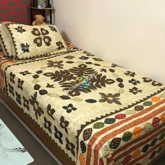 Unique designe single bedhsheet with two Pillow covers