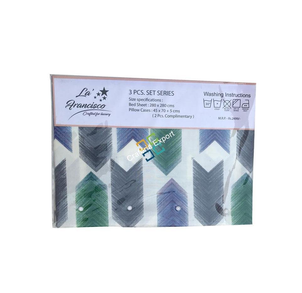 Printed and Comfortable king Size Bedsheet with two pillow cases - Image 2