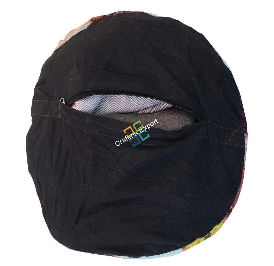 Embroidered Pouffe Cover handmade Ottoman Cover Pouffe - Image 3