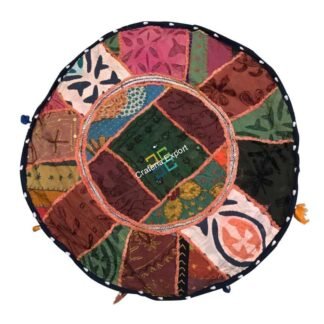 Embroidered Pouffe Cover handmade Ottoman Cover Pouffe for any Conner decoration