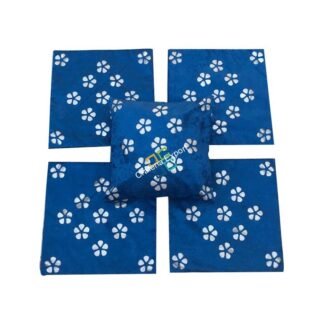 Blue Velvet flower Throw pillow cushion cover (set of 5)