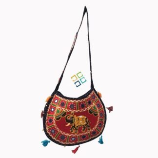 Jaipuri handmade Elephant printed Hand/jhola bag for women/Girls