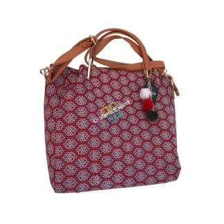 Casual Ikaat Printed cotton shoulder/Handbag with adjustable strap