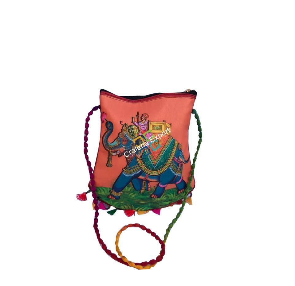 Rajasthani Painting design Sling Bag for Women & Girls