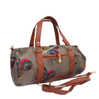 Ikkat printed outing / gym handbag