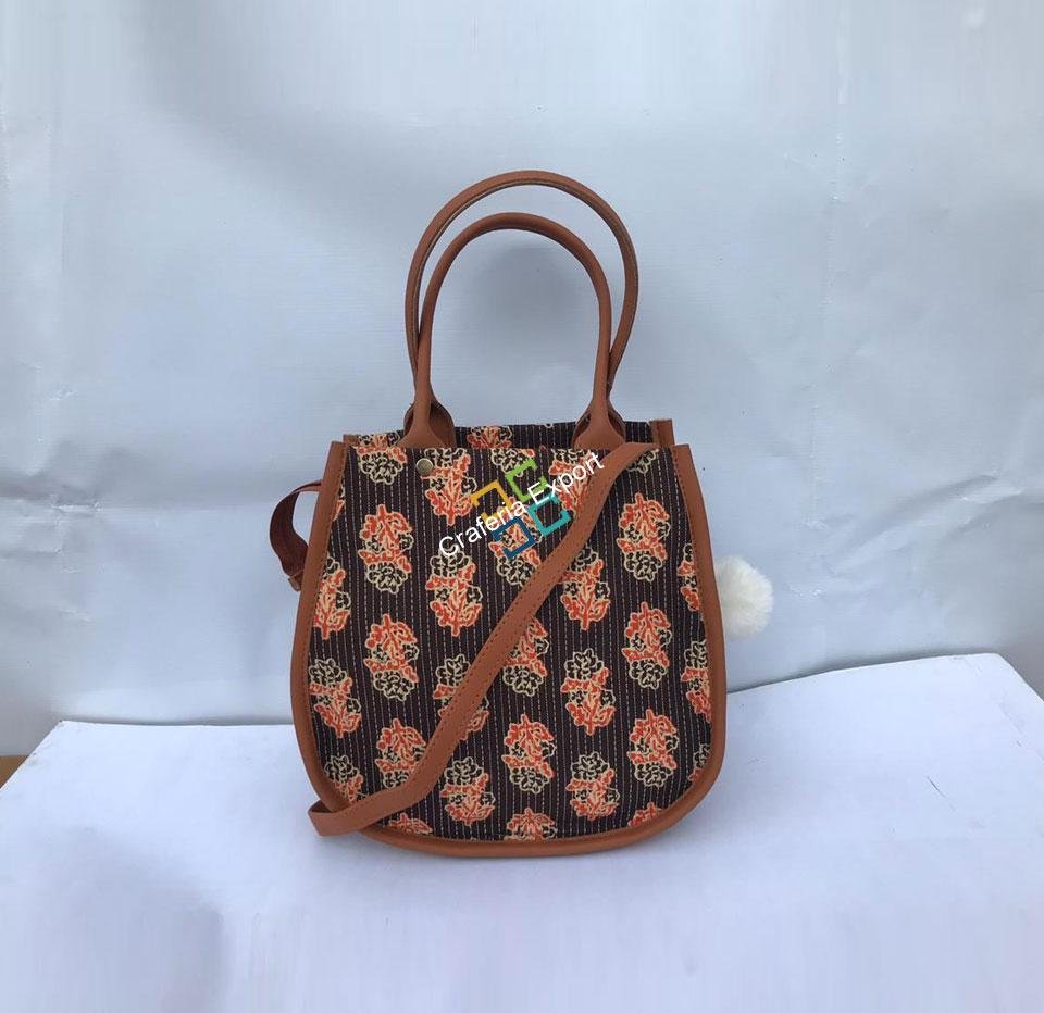 Beautiful Ikkat Printed Hand/sling bag for outing - Image 2