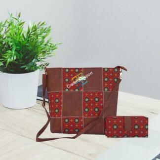 Jaipuri Printed sling bag/Crossbody handbag with Combo clutch