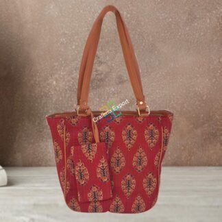 Stylish ikkat printed handbag for daily use