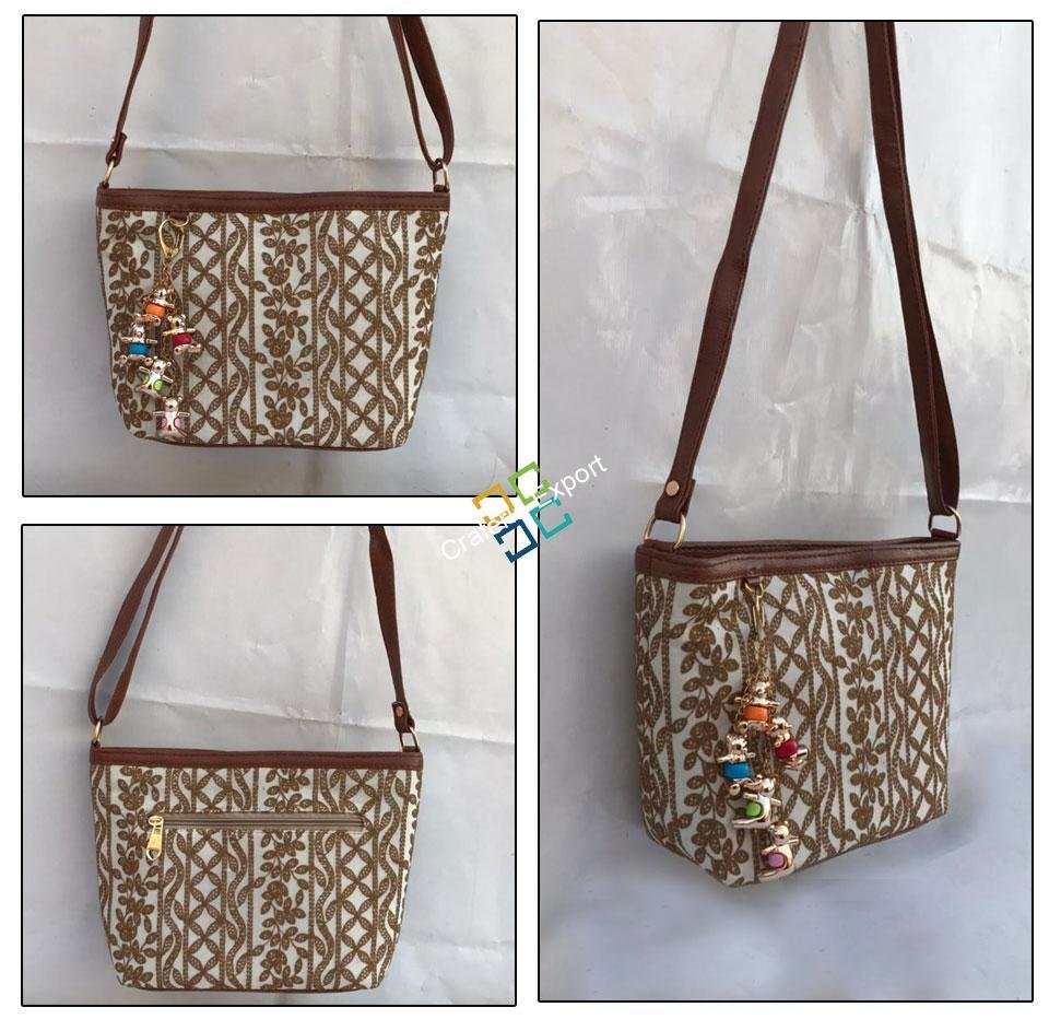 Trendy Lucknowi Stitch Sling Handbags - Image 4