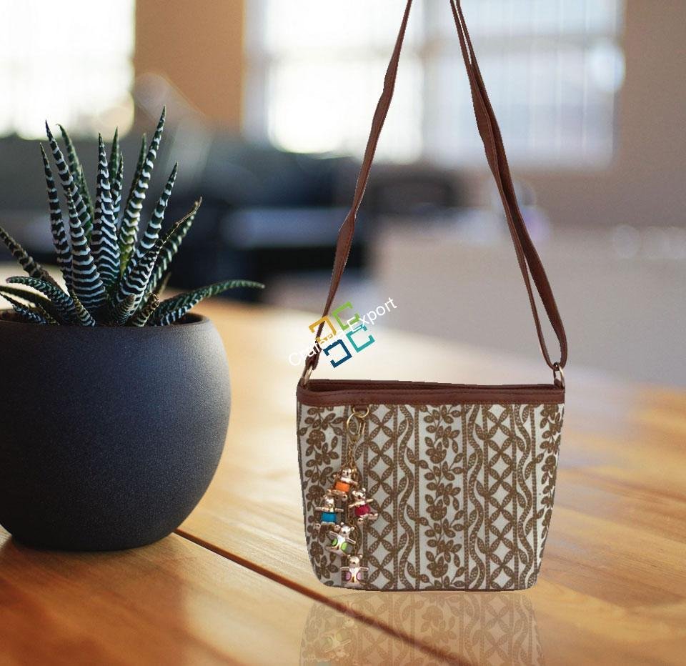 Trendy Lucknowi Stitch Sling Handbags - Image 5