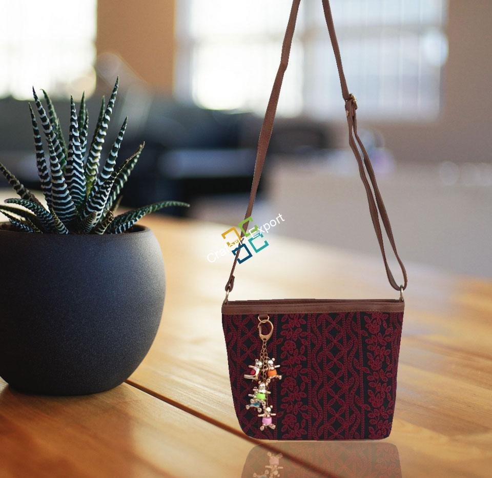 Trendy Lucknowi Stitch Sling Handbags
