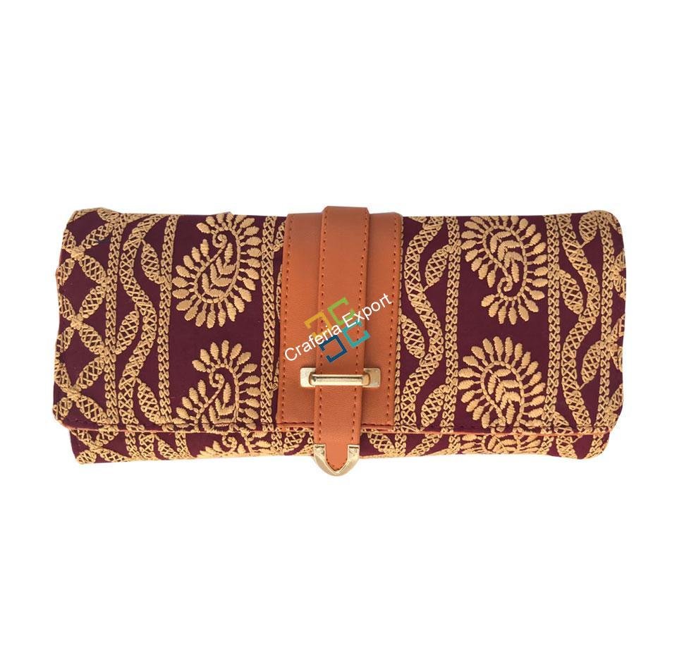 Chikankari Designed Wallet/Clutch For Girls & Women