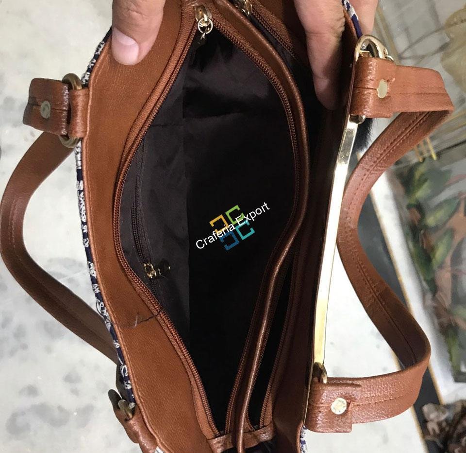 Lucknowi Embroidered Handbag/Shoulder Bag For Women & Girls - Image 3