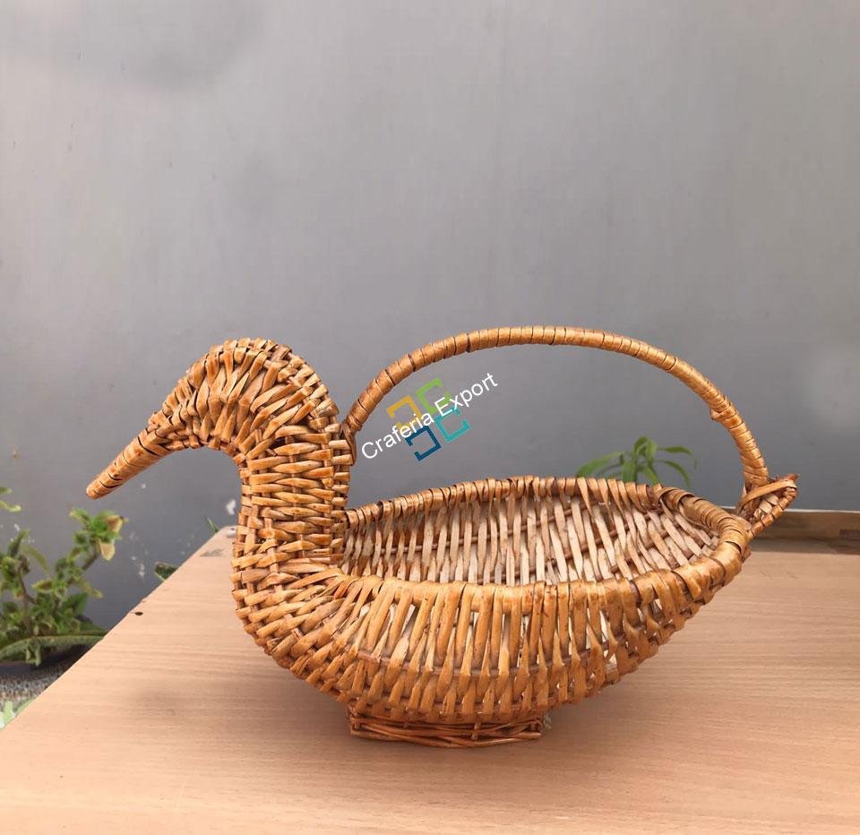 Bamboo Duck Multipurpose Basket with Handle - Image 4