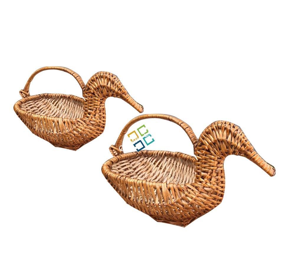 Bamboo Duck Multipurpose Basket with Handle - Image 3