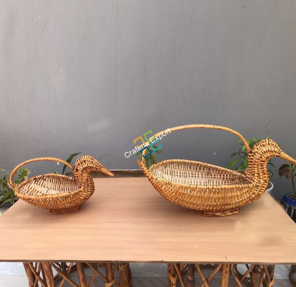 Bamboo Duck Multipurpose Basket with Handle - Image 2