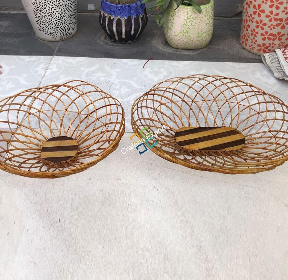 Eco-Friendly Cane Fruit Basket/Hamper Basket For Home, Hotel and Restaurant Decor