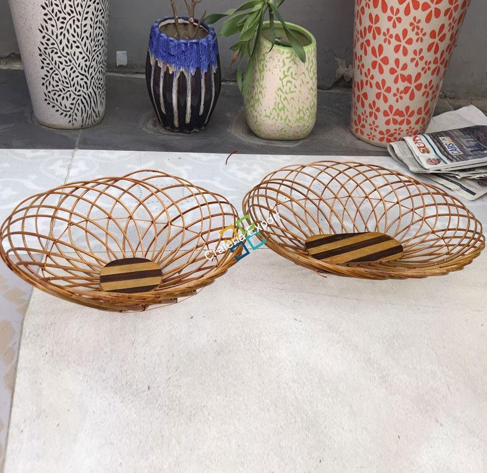 Eco-Friendly Cane Fruit Basket/Hamper Basket For Home, Hotel and Restaurant Decor - Image 3