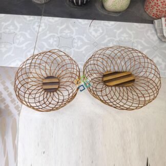 Cane Decorative Hamper Basket/ Fruit Basket For Home, Hotel and Restaurant Decor/Gift Item