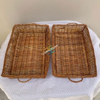 Cane Storage Fruit And Vegetable Basket ( Set of 2 )