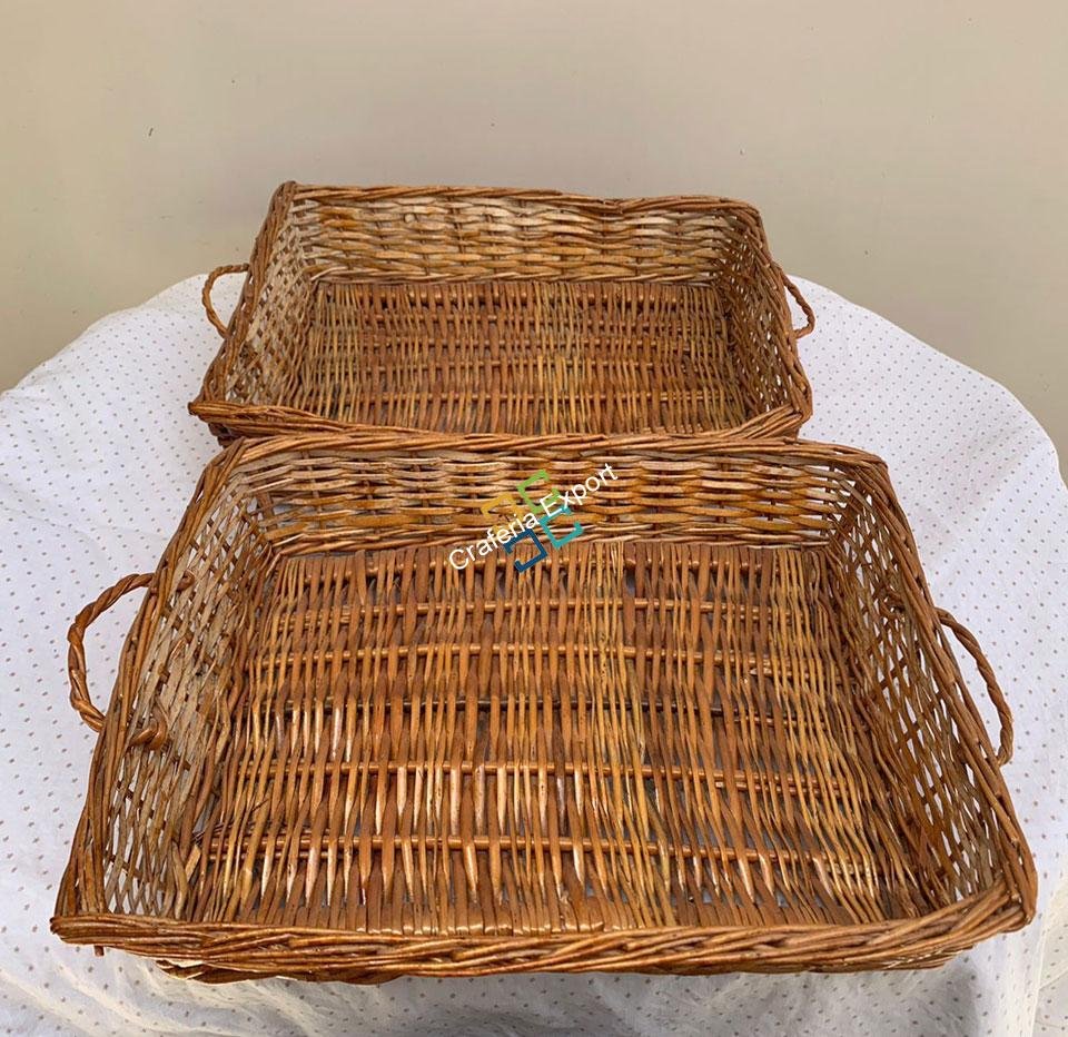 Cane Storage Fruit And Vegetable Basket ( Set of 2 ) - Image 3