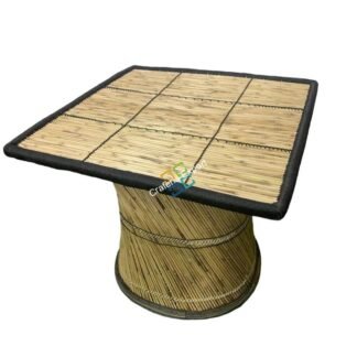 Bamboo Square Top Handmade High Table | Home , Office ,Garden Coffee Dinner Table,  - Black Color