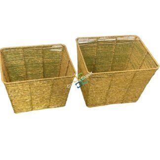 Decent Plastic Iron Rope Frame Basket For Kitchen/Laundry