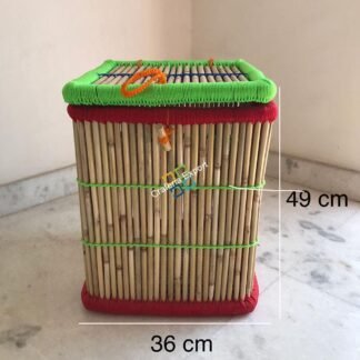Bamboo Laundary / Hamper Basket for Home Useful-(Medium Size)