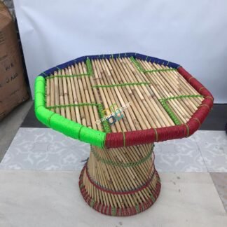 Bamboo Handmade Mudda Table /Mudha Furniture for indoor/outdoor (medium size)