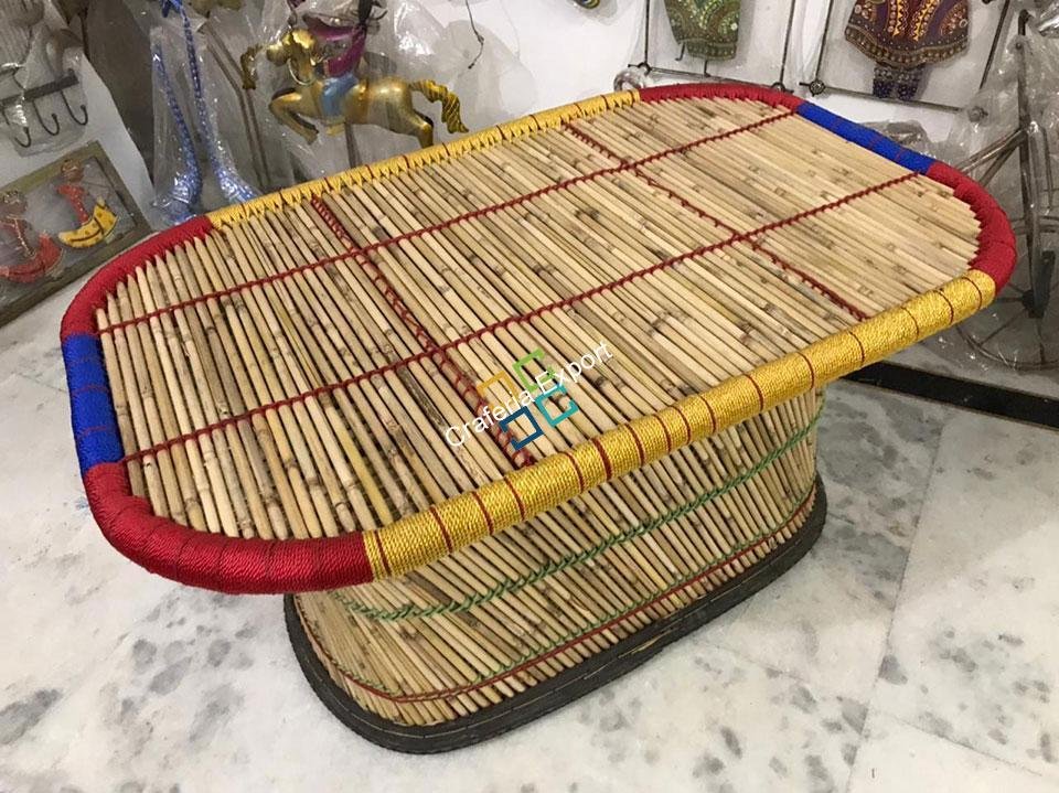 Rectangular Natural Bamboo Table Handcrafted XL-size - Image 2