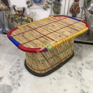 Rectangular Natural Bamboo Table Handcrafted XL-size