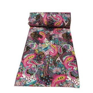 Traditional handmade paisley design multi color AC quilt / blanket /  for double bed