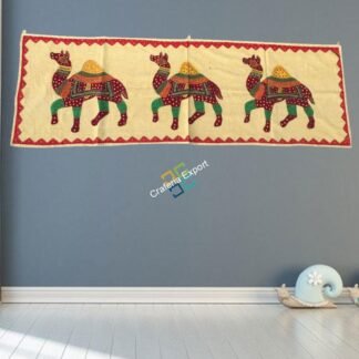 Cotton Wall Hanging/wall decor with Camel Patch Work-Cream