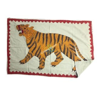 Fierce Roaring Tiger Wall Hanging/Poster/Table Cover/ Throw Cloth Cover-Green
