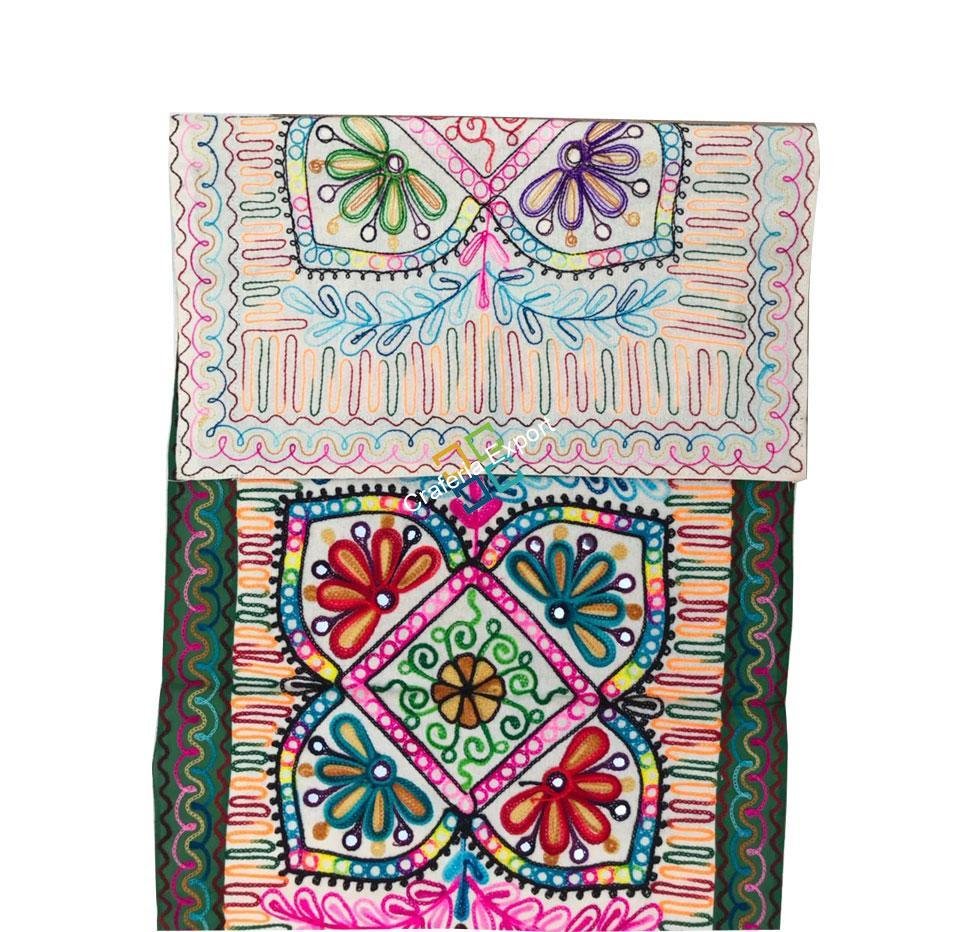 Jaipuri handmade embroidery work table runner for table decor -multicolor - Image 5