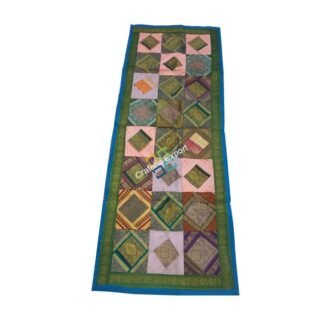 Beautiful Embroidery Patchwork Table runner/table Cloth-Blue